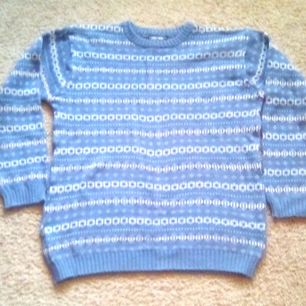 Cherokee Man Regular Fit Pullover Crew Neck knit Bolo y2k Sweater Size L